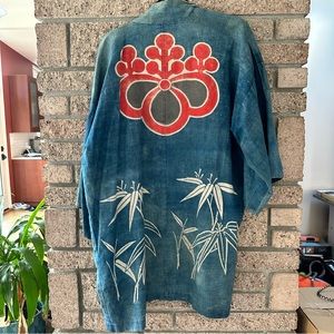 Painted denim duster